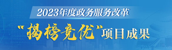 2023年度政務服務改革"揭榜競優"項目成果